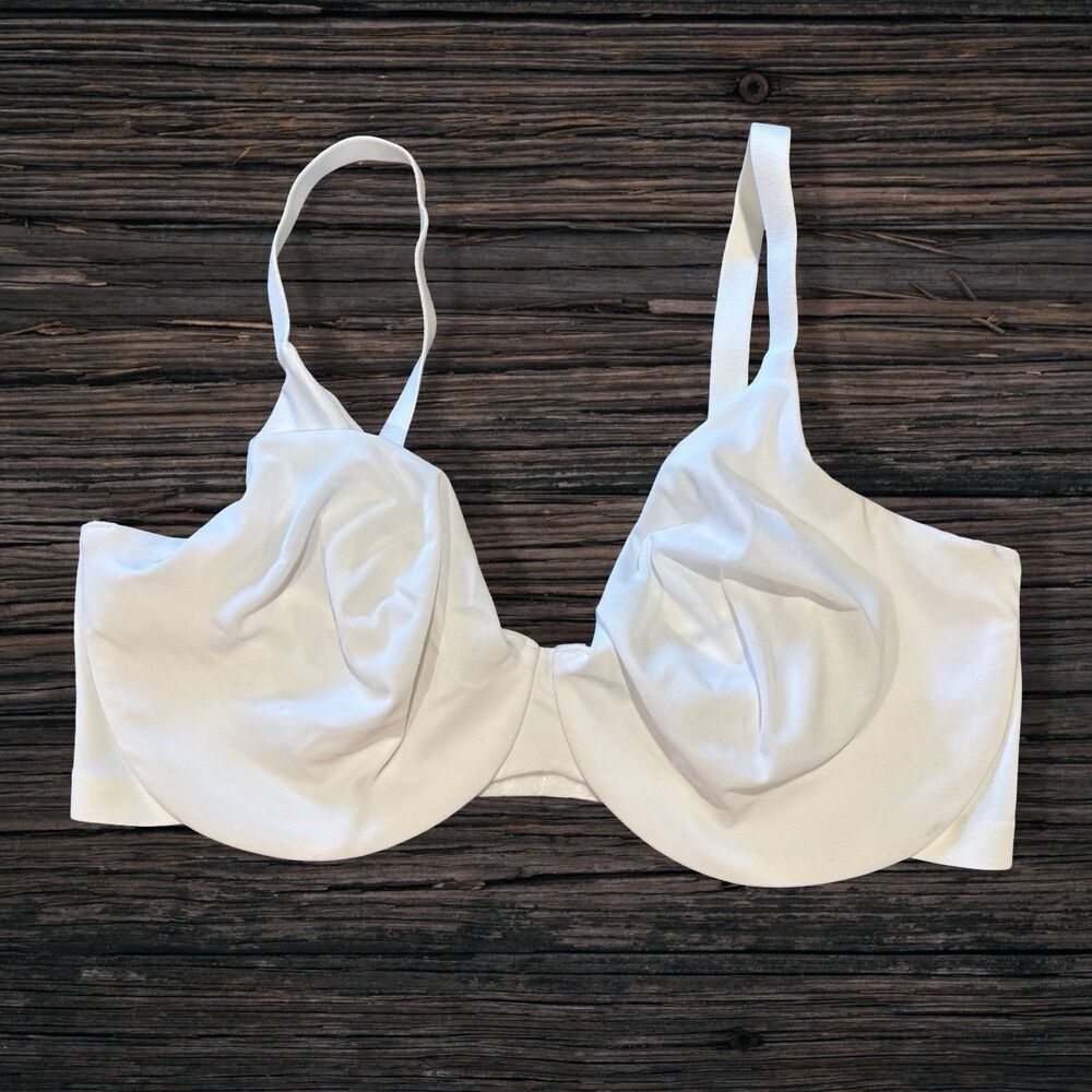 Lilyette 38DDD White Underwire Minimizer Bra Full Coverage Smoothing 947